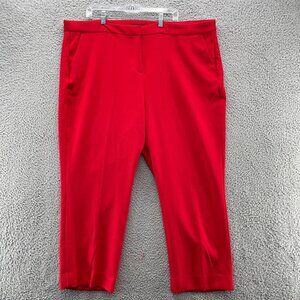 J‎ Crew Kate Straight Leg Pant In Four-Season Stretch Plus Size 22 Red $118